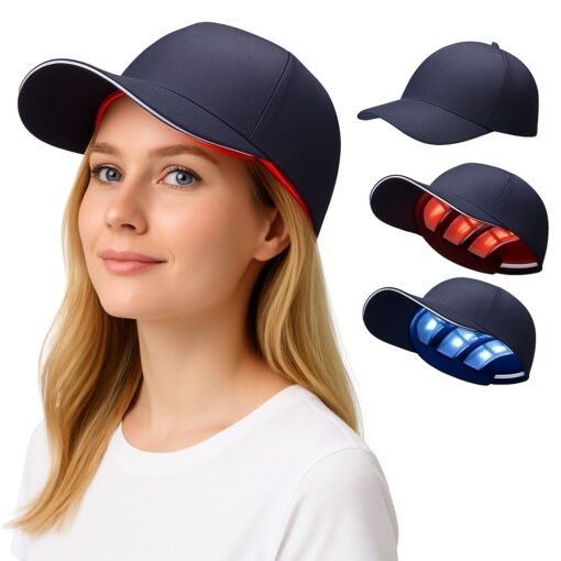 Casque casquette photothérapie luminothérapie LED lumière rouge et bleue pour la croissance des cheveux – Image 5