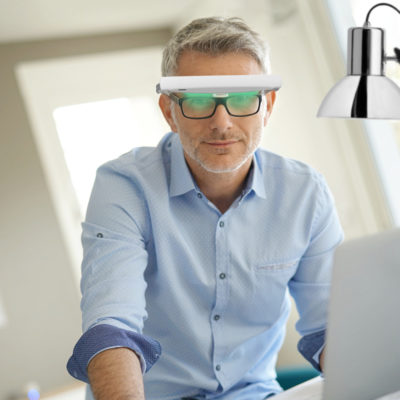 Luminette 3 lunettes de luminothérapie – Lampe de luminothérapie portable  et portable pour personnes actives – Lampe heureuse pour les troubles du  sommeil et le bleu d'hiver (bleu) : : Santé et