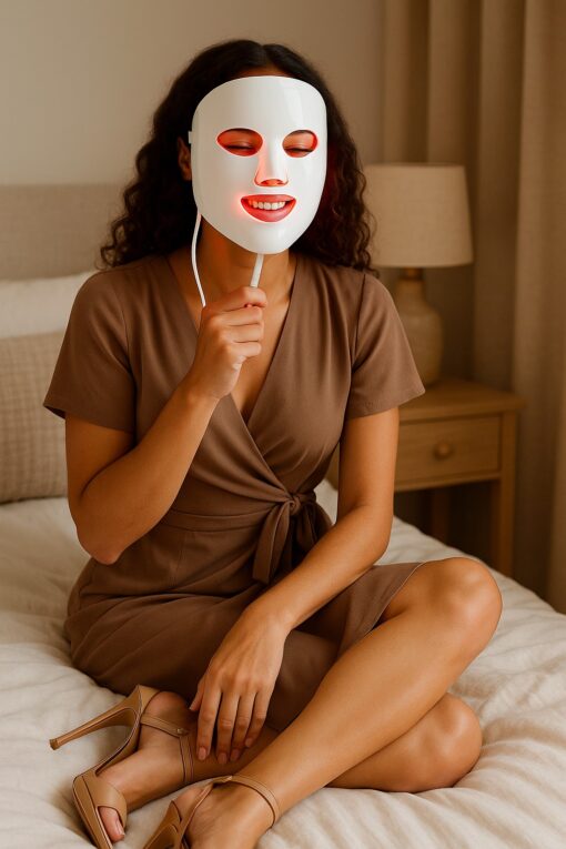Masque de luminothérapie photothérapie LED pour le visage – Image 6