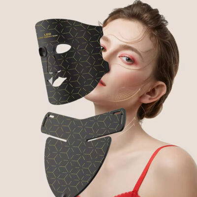 Masque de luminothérapie photothérapie LED visage et cou