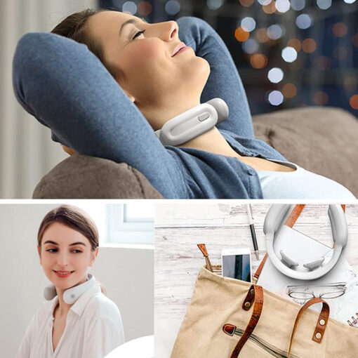 masseur de cou a impulsion electrique relaxation chaleur sans fil 6